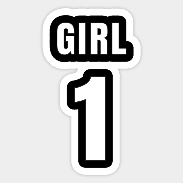 GIRL NUMBER 1 FRONT-PRINT Sticker by mn9